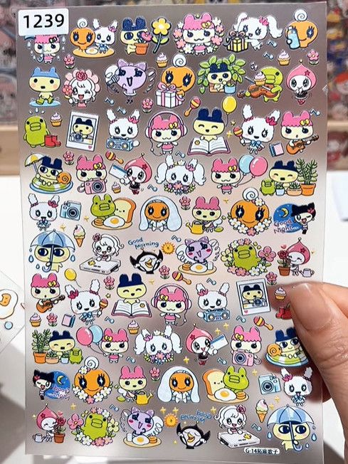 Boox Tablet Accessories - Nowe wodoodporne naklejki z wytłaczanymi tamagotchi,