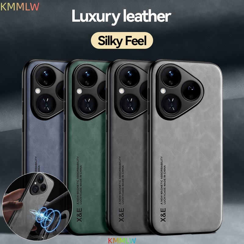 Huawei Pura 70 - Luksusowe skórzane etui na Huawei Pura